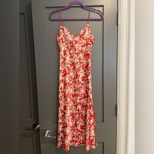 Satin floral dress size 6